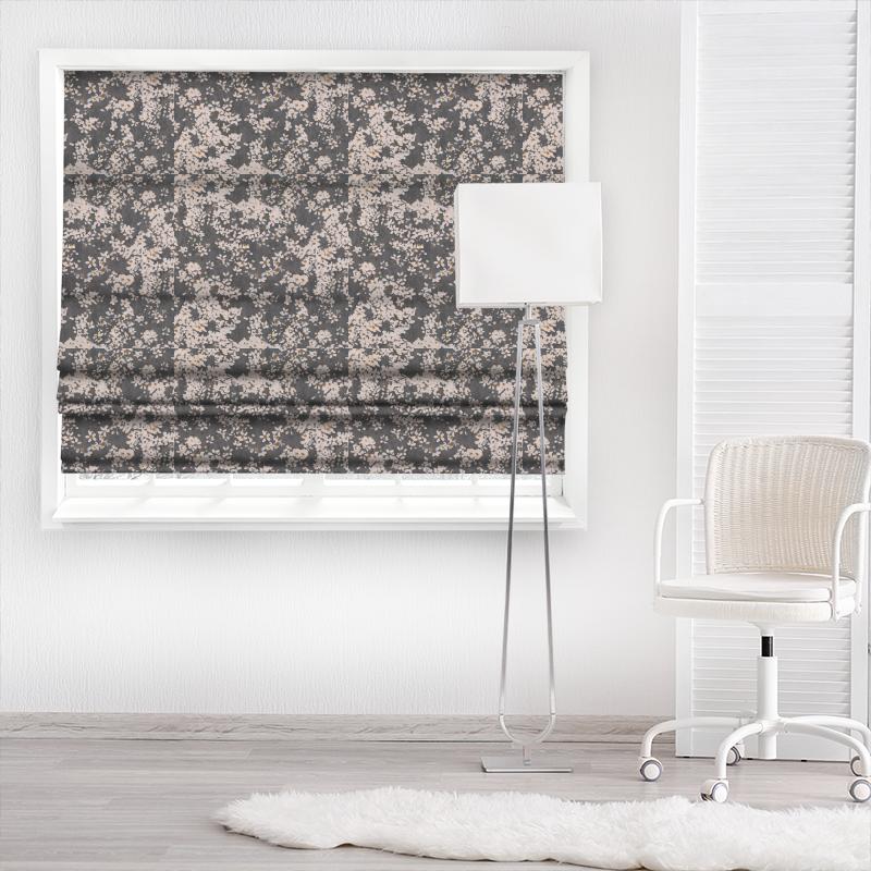 Romo Floris Tiami Grey Seal Made To Measure Roman Blind