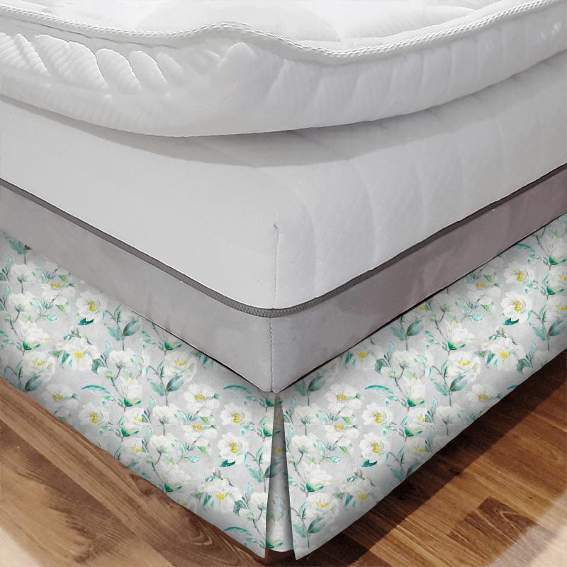 Romo Gardenia Japonica Jade Bed Base Valance