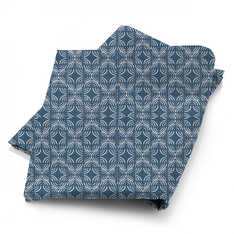 Romo Sarouk Kashi Buxton Blue Fabric