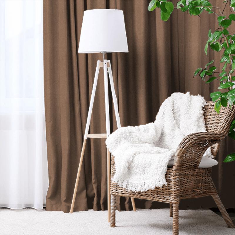 Villa Nova Corris Corris Pecan Made To Measure Curtain