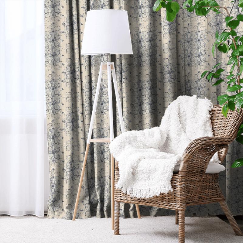 Villa Nova Norrland Marit Indigo Made To Measure Curtain