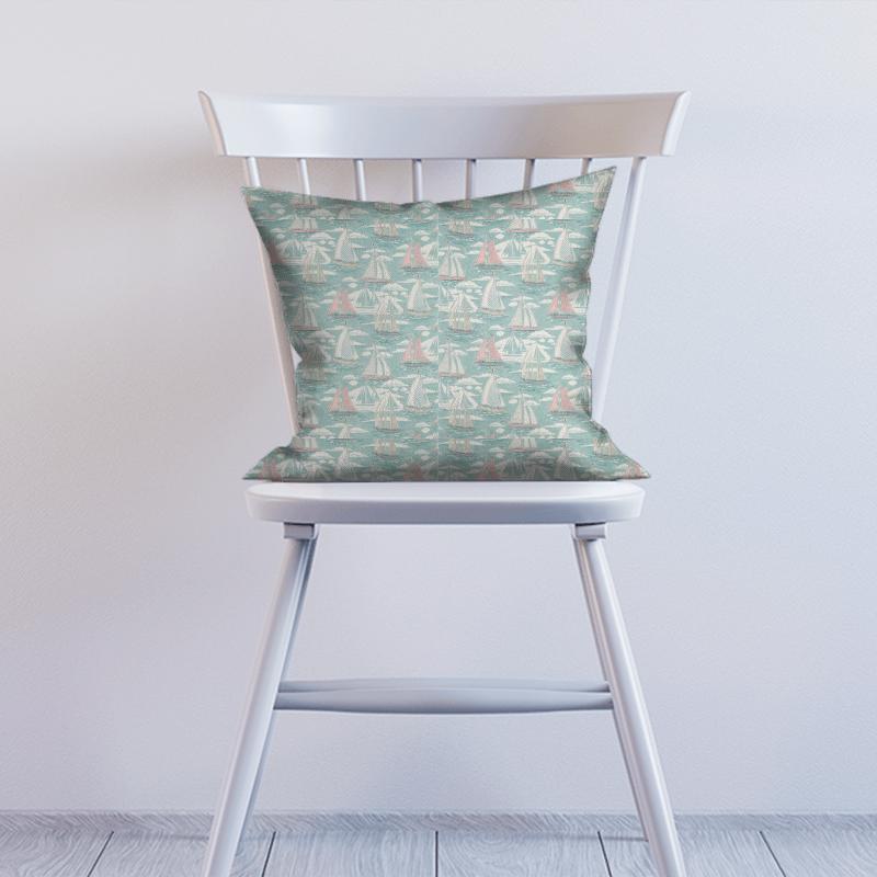 Sanderson Port Isaac Fabrics Sailor Sky Cushion