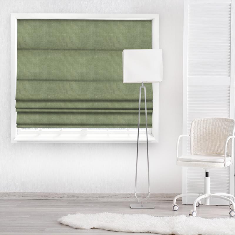 Sanderson Tuscany Weaves Tuscany Moss Made To Measure Roman Blind