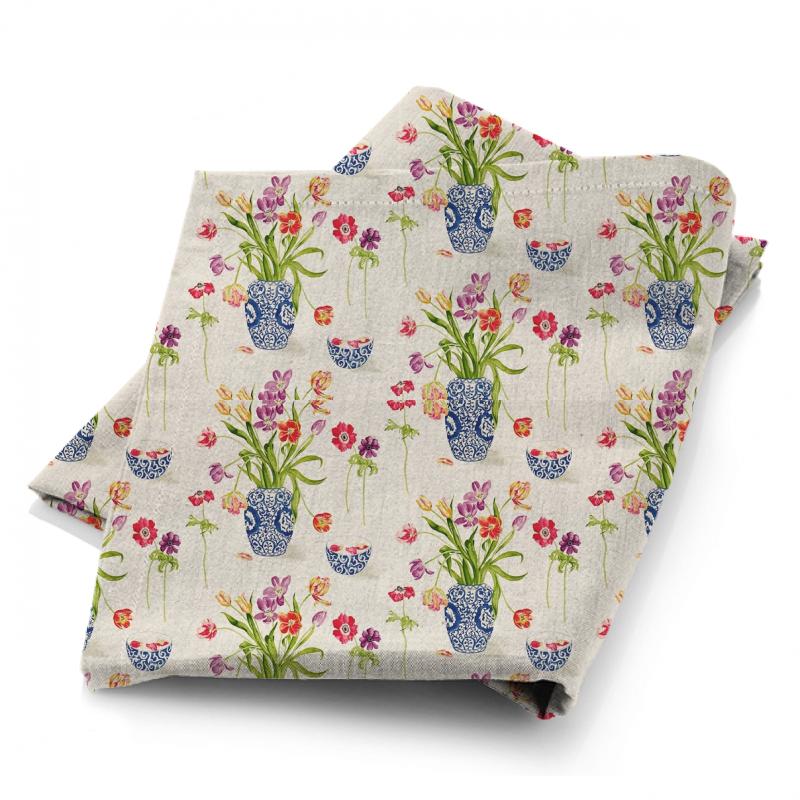 Sanderson A Painters Garden Fabrics Painters Garden Violet/Crimson Fabric