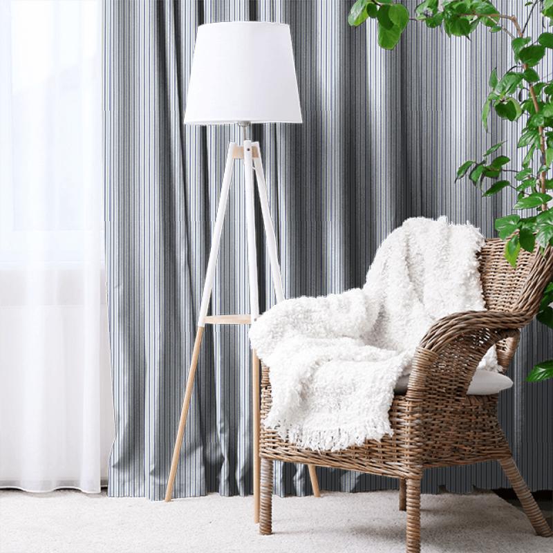 Sanderson Abracazoo Fabrics Seaton Marine Blue/Ivory Sanderson Made To Measure Curtain