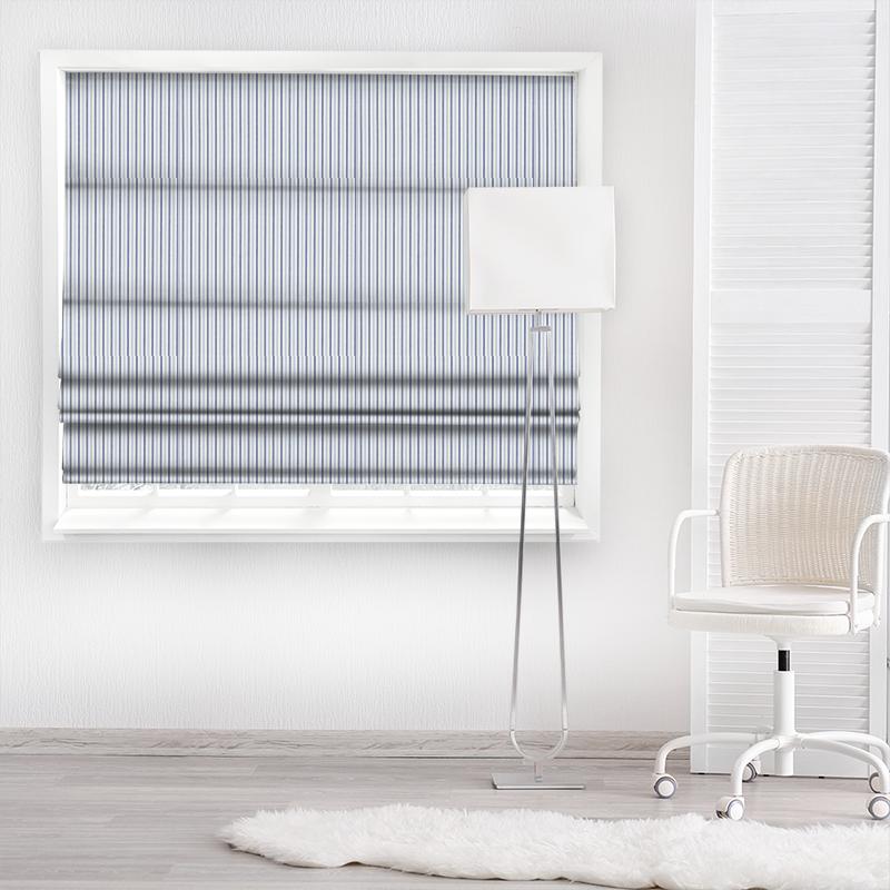 Sanderson Abracazoo Fabrics Seaton Marine Blue/Ivory Sanderson Made To Measure Roman Blind