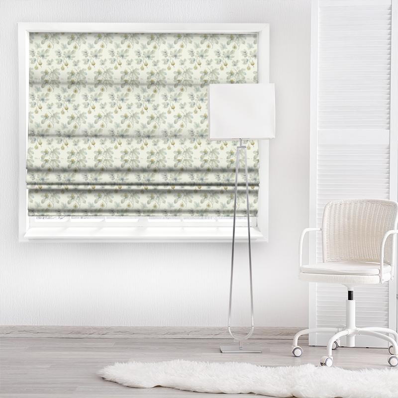 Sanderson Art Of The Garden Fabrics Fig Harvest Wedgwood/Chalk Made To Measure Roman Blind
