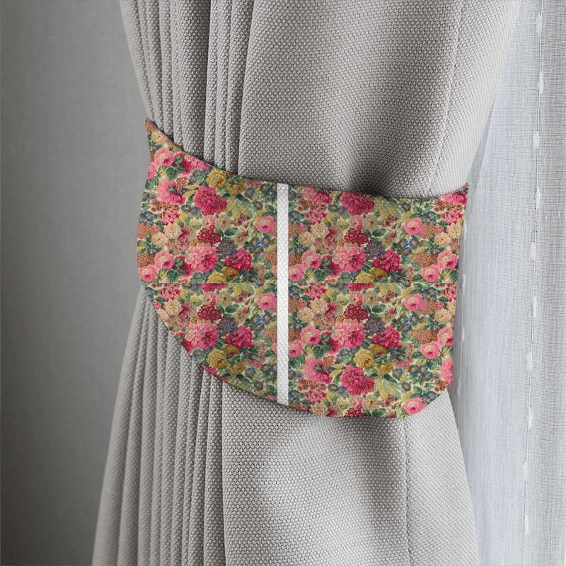 Sanderson Autumn Prints Rose & Peony Red Linen Tieback