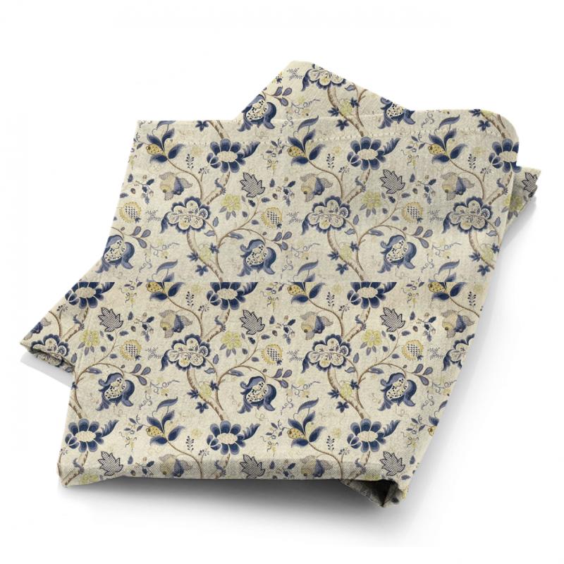 Sanderson Autumn Prints Roslyn Indigo/Gold Sanderson Fabric