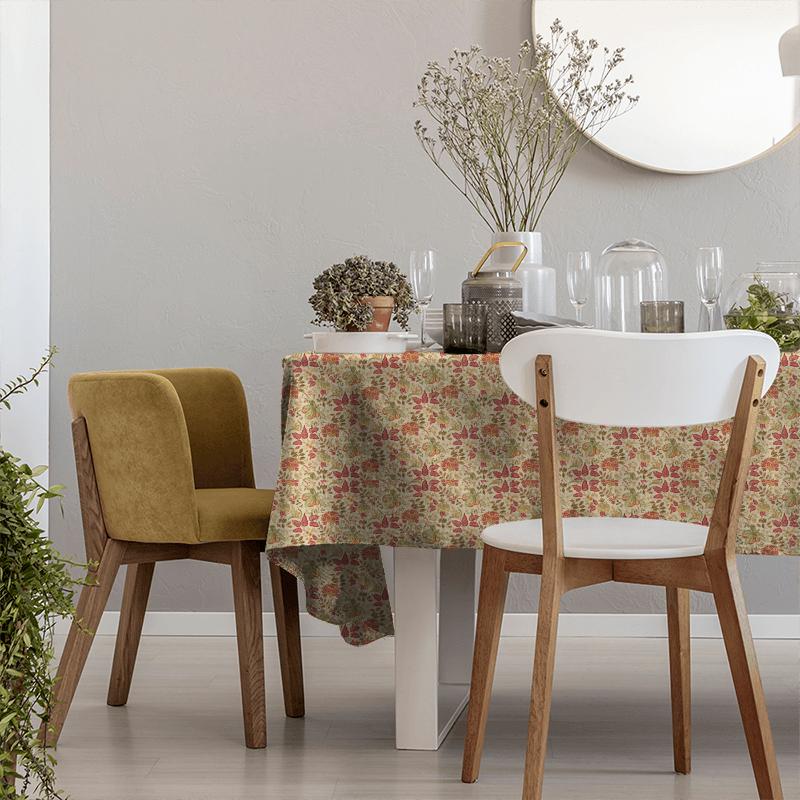 Sanderson Autumn Prints Madagascar Gold/Red Sanderson Tablecloth