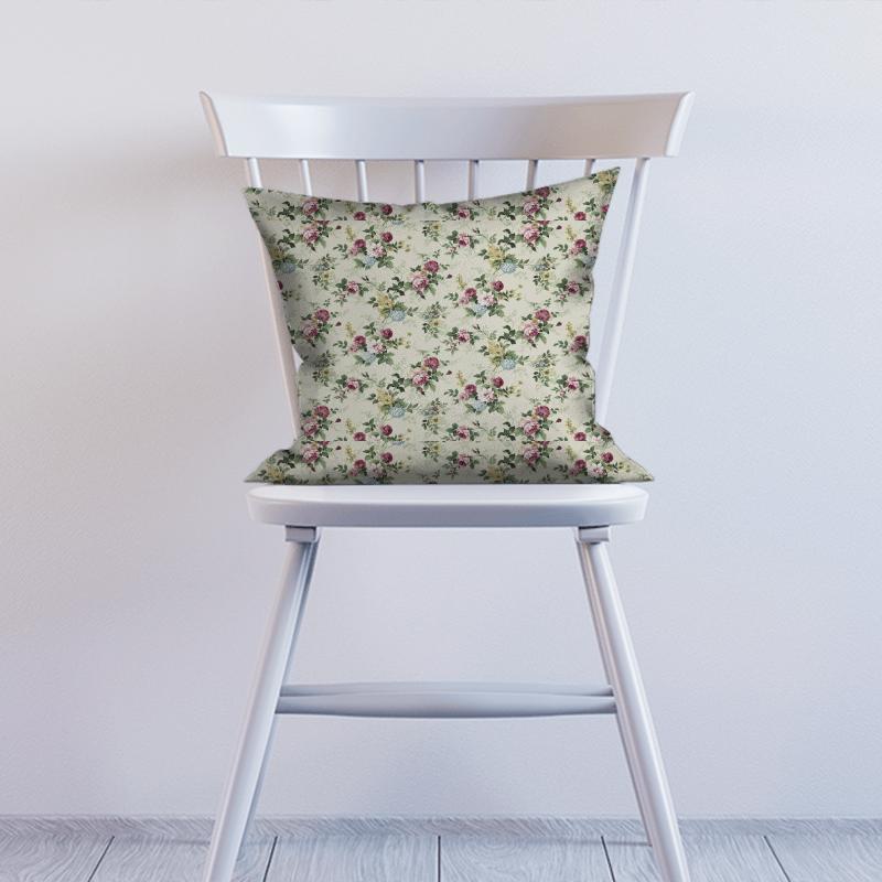 Sanderson Autumn Prints Rosamund Green/Pink Sanderson Cushion