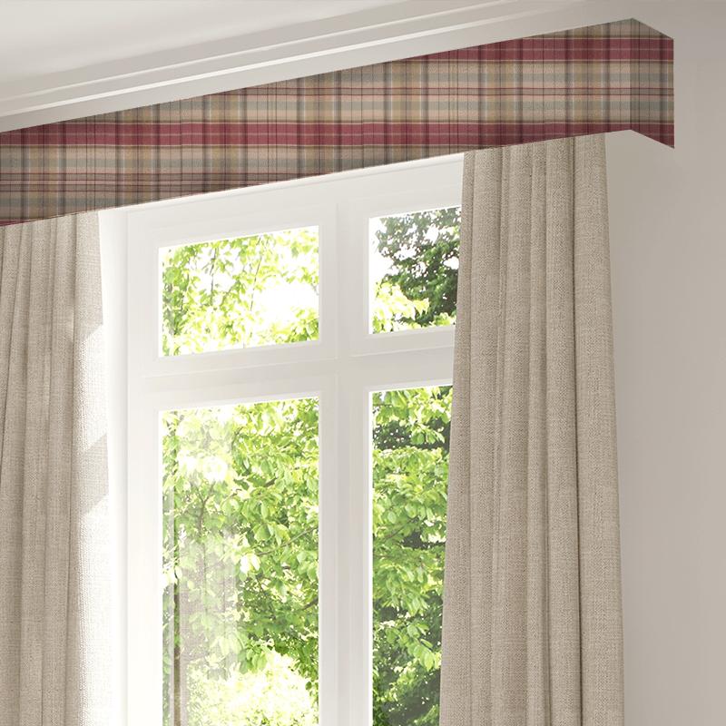 Sanderson Byron Wools Byron Cherry/Biscuit Pelmet