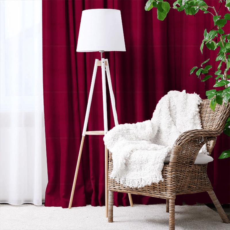 Sanderson Dorton Velvets Dorton Fuschia Made To Measure Curtain