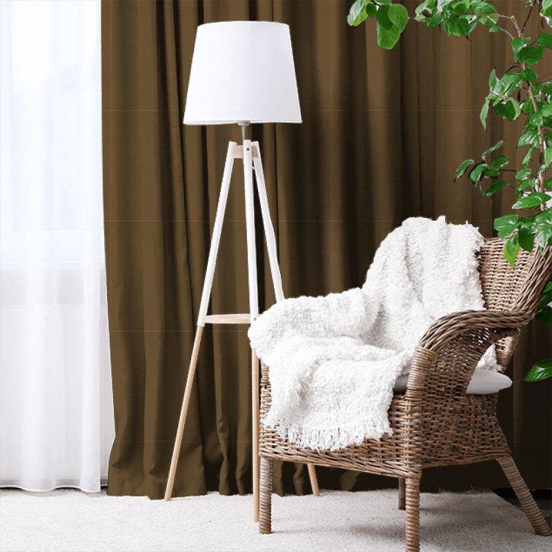 Sanderson Dorton Velvets Dorton Walnut Made To Measure Curtain