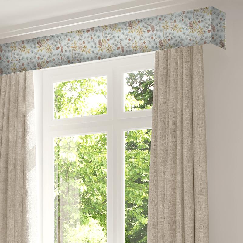 Sanderson Elysian Fabrics Owlswick Whitstable Blue Pelmet