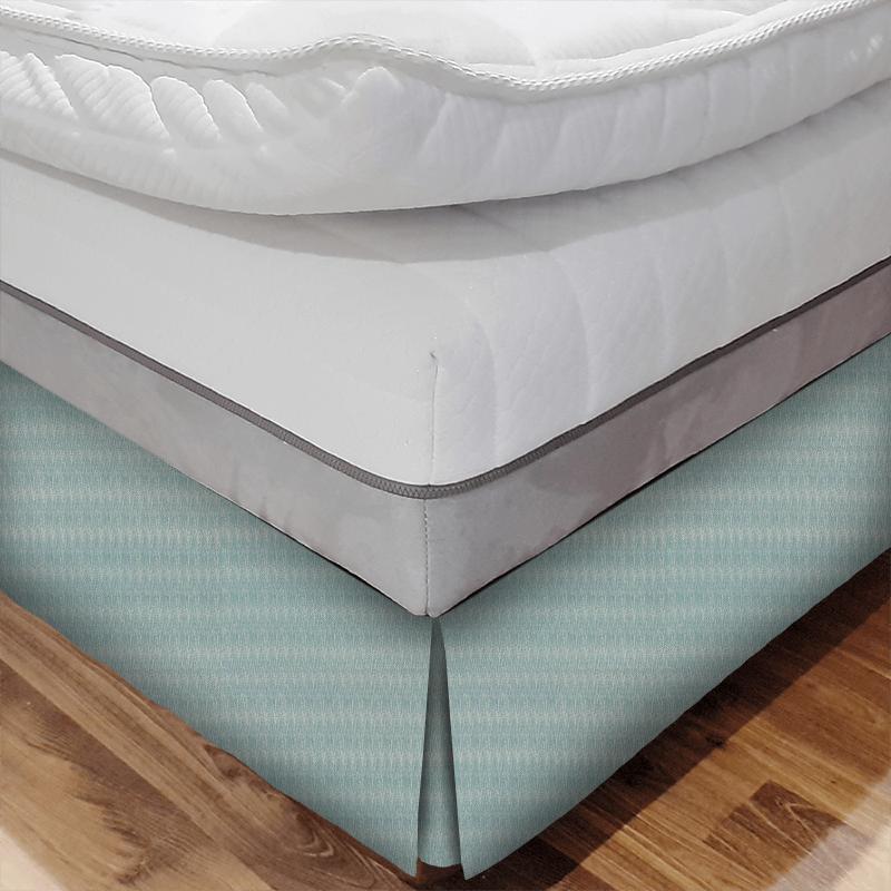Sanderson Elysian Fabrics Beckett Blue Clay Bed Base Valance