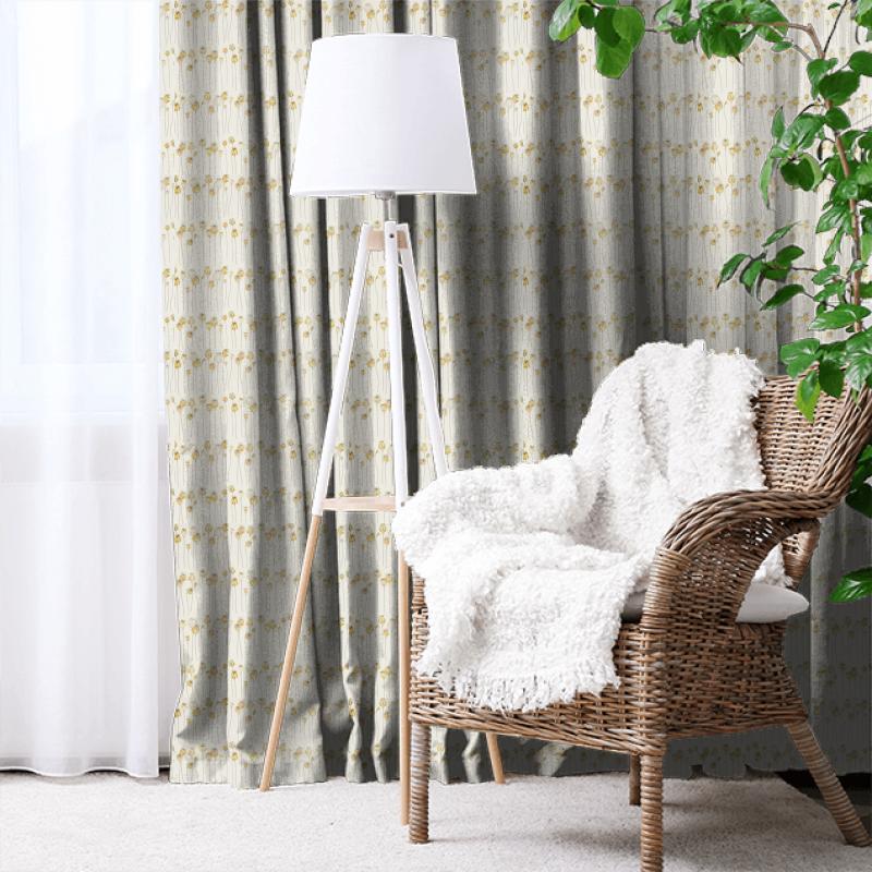 Sanderson Embleton Bay Fabrics Poppy Pods Sienna/Dove Made To Measure Curtain