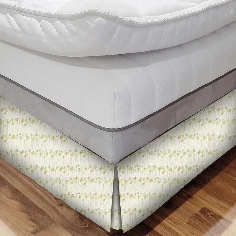 Sanderson Embleton Bay Fabrics Poppy Pods Olive/Almond Bed Base Valance