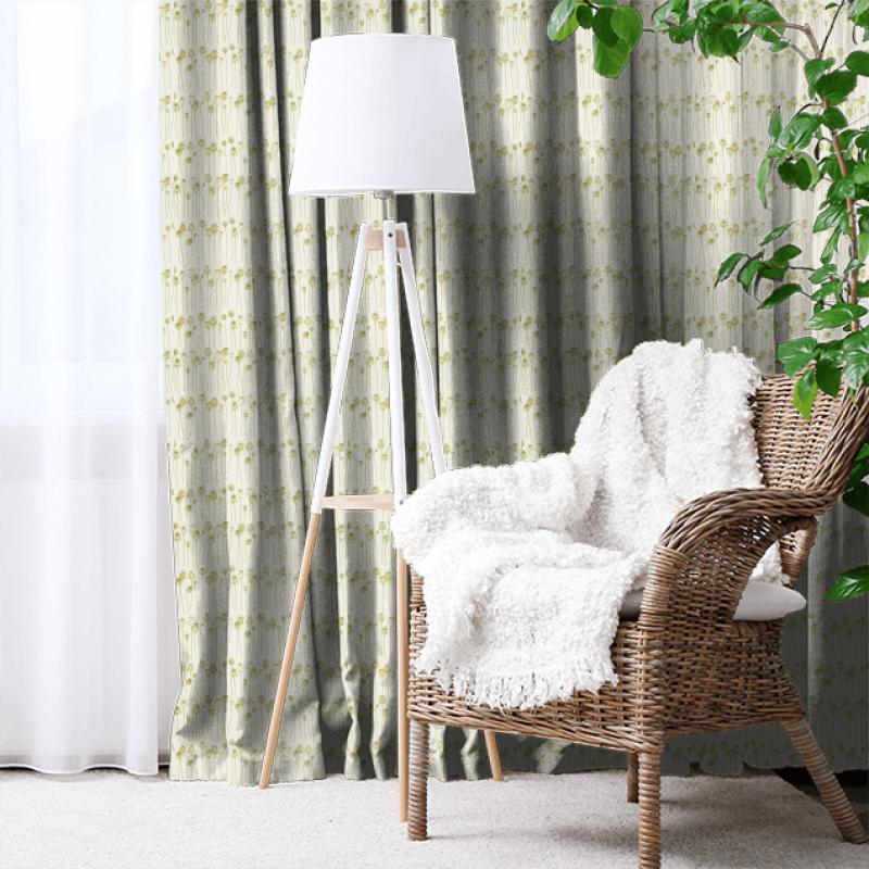 Sanderson Embleton Bay Fabrics Poppy Pods Olive/Almond Made To Measure Curtain