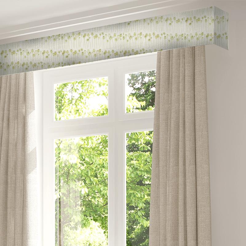 Sanderson Embleton Bay Fabrics Poppy Pods Olive/Almond Pelmet