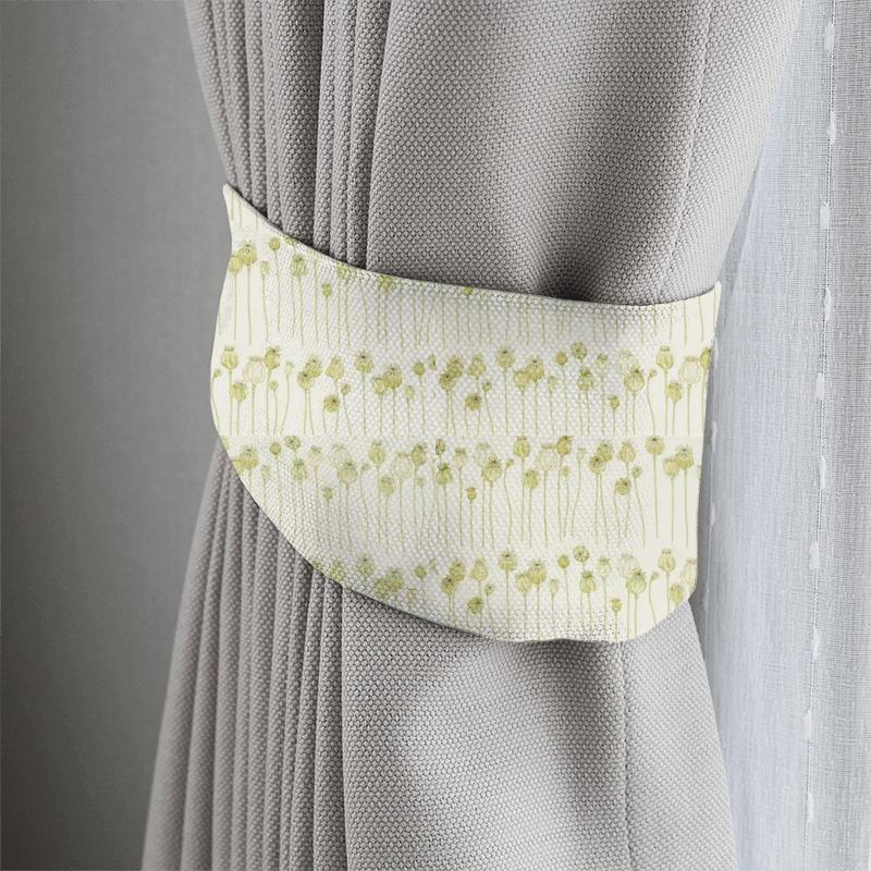 Sanderson Embleton Bay Fabrics Poppy Pods Olive/Almond Tieback
