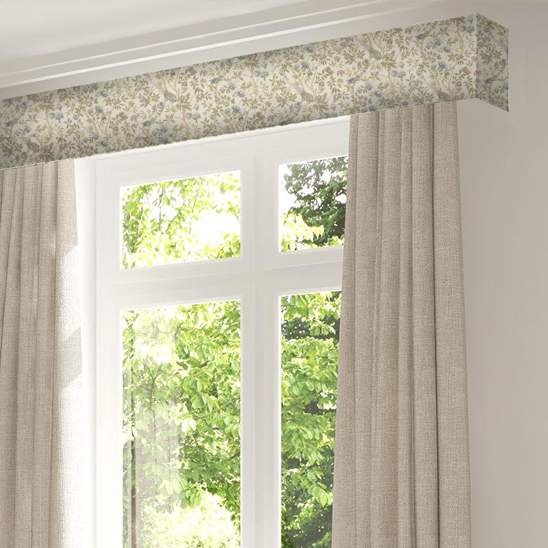 Sanderson Fabienne Prints & Weaves Abbeville Blue/Ivory Pelmet