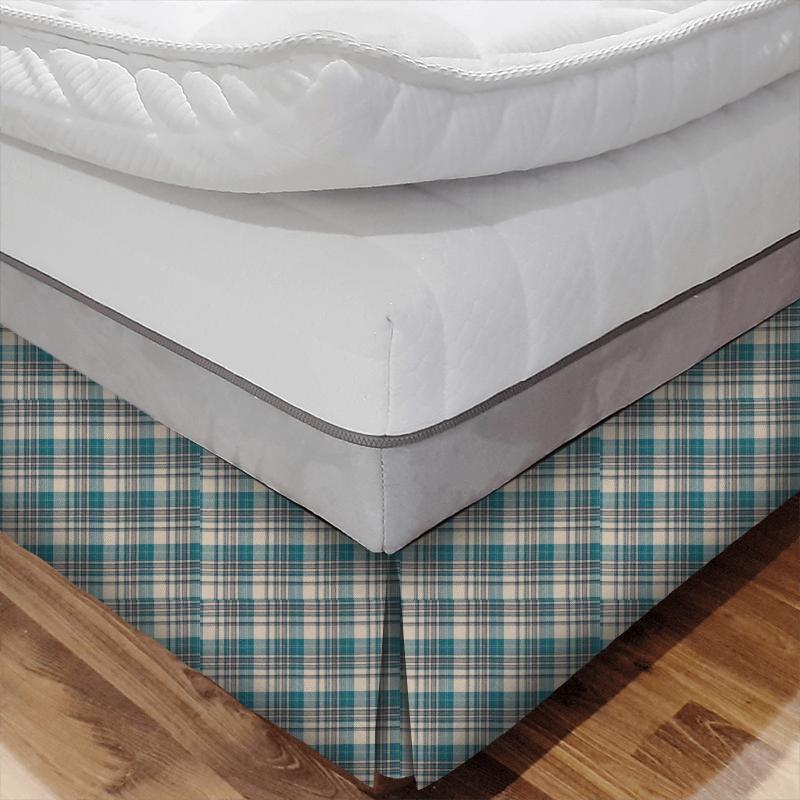 Bryndle Check Chasm Bed Base Valance Sanderson Islay Wools Bryndle Check Chasm Bed Base Valance
