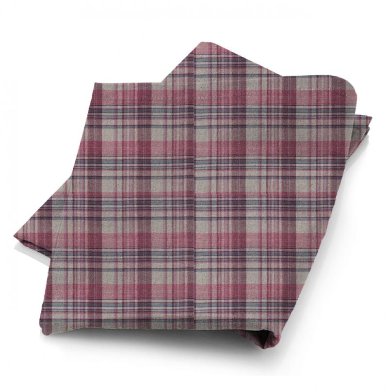 Bryndle Check Mulberry/Fig Fabric Sanderson Islay Wools Bryndle Check Mulberry/Fig Fabric