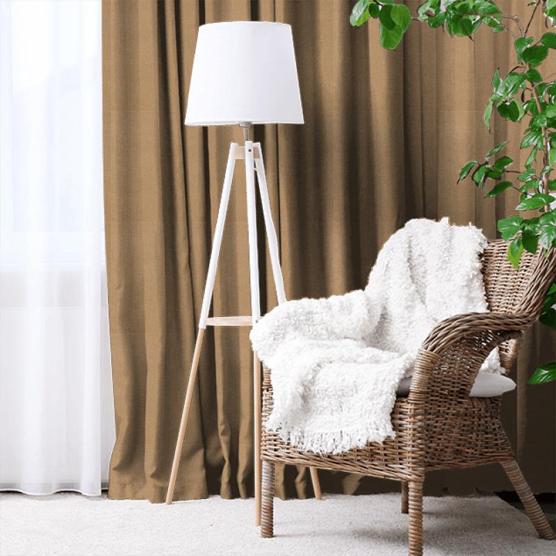 Sanderson Islay Wools Hector Ochre Made To Measure Curtain