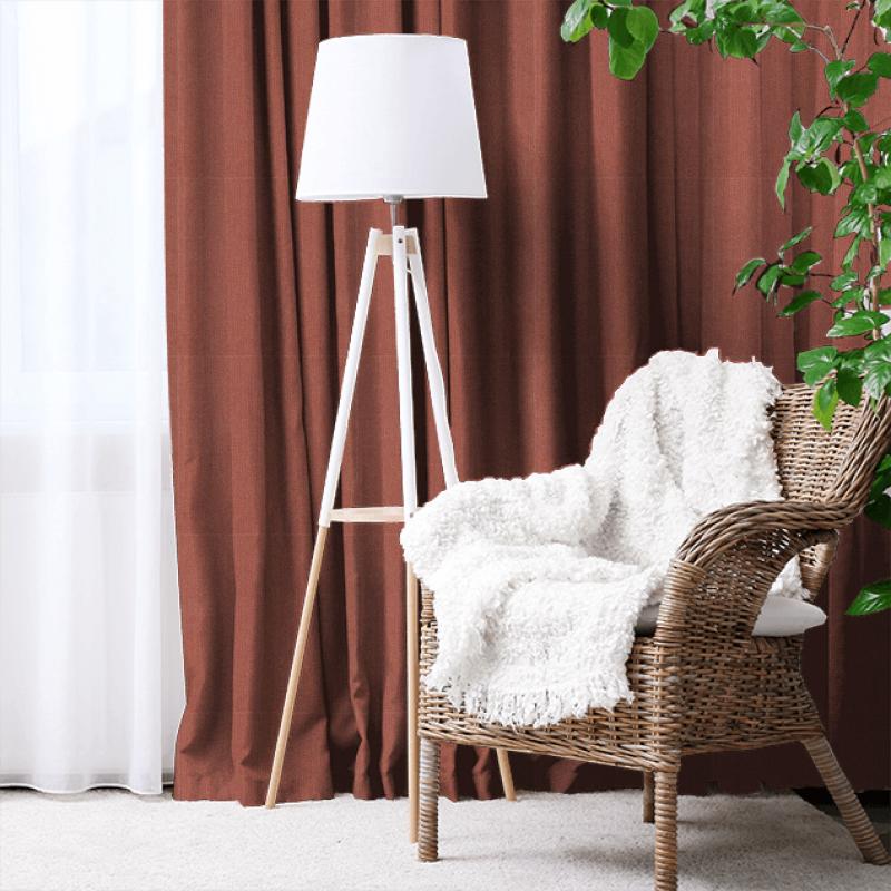 Sanderson Islay Wools Hector Russet Made To Measure Curtain