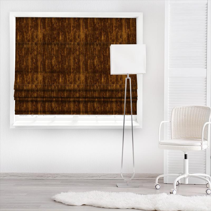 Sanderson Icaria Velvets Icaria Sienna Made To Measure Roman Blind