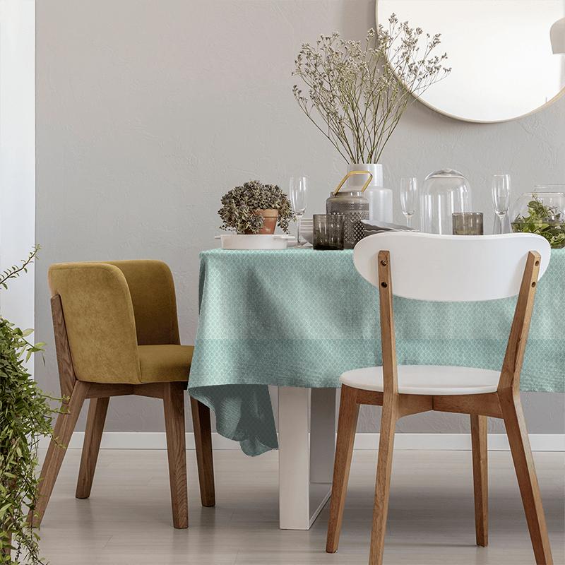 Sanderson Linnean Weaves Botanic Trellis Blue Clay Tablecloth