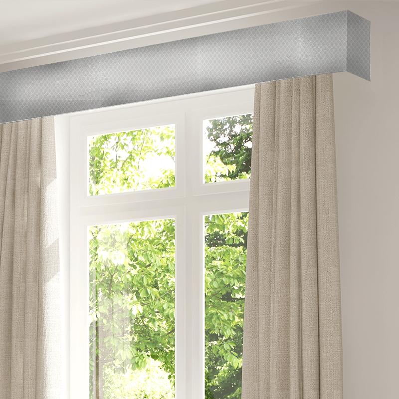 Sanderson Linnean Weaves Botanic Trellis Stone Grey Pelmet