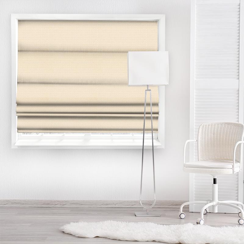 Sanderson Linnean Weaves Hutton Papaya Made To Measure Roman Blind