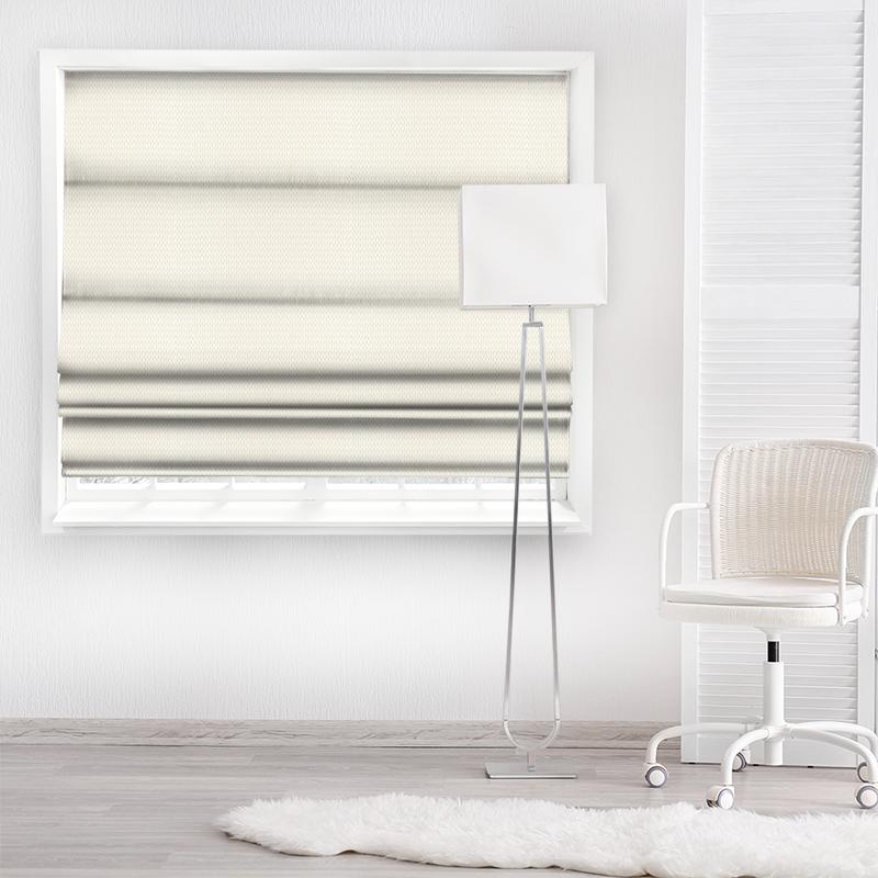 Sanderson Linnean Weaves Hutton Silver Fern Made To Measure Roman Blind