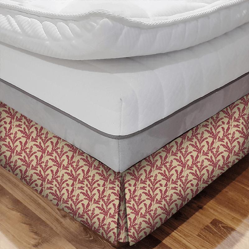 Sanderson Richmond Hill Weaves Clovelly Claret Bed Base Valance
