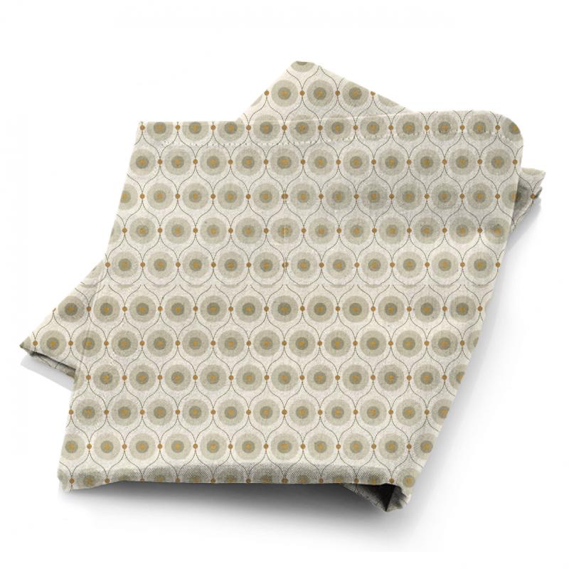 Sanderson Sojourn Prints & Embroideries Starla Pewter/Gold Fabric
