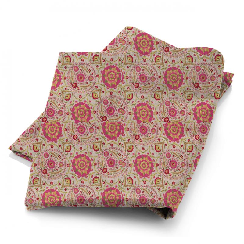 Sanderson Sojourn Weaves Anthos Cerise/Lime Fabric