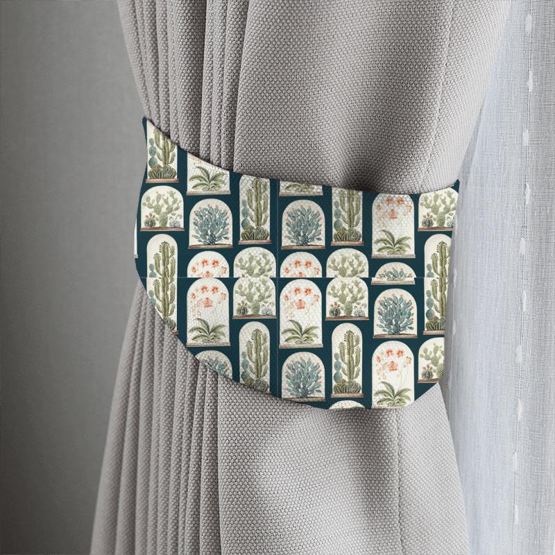 Sanderson Glasshouse Fabrics Terrariums Ink/Papaya Tieback