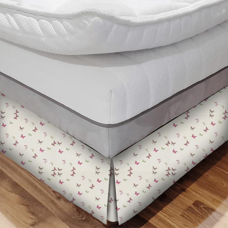 Sanderson Woodland Walk Butterfly Voile Fuchsia/Cream Bed Base Valance