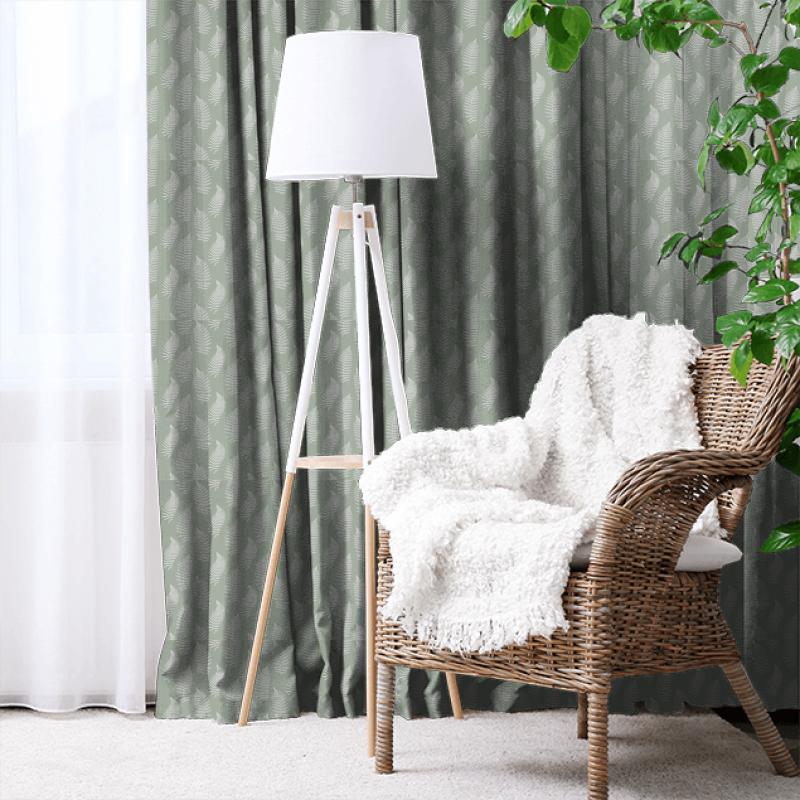 Sanderson Woodland Walk Fern Embroidery Mist Made To Measure Curtain
