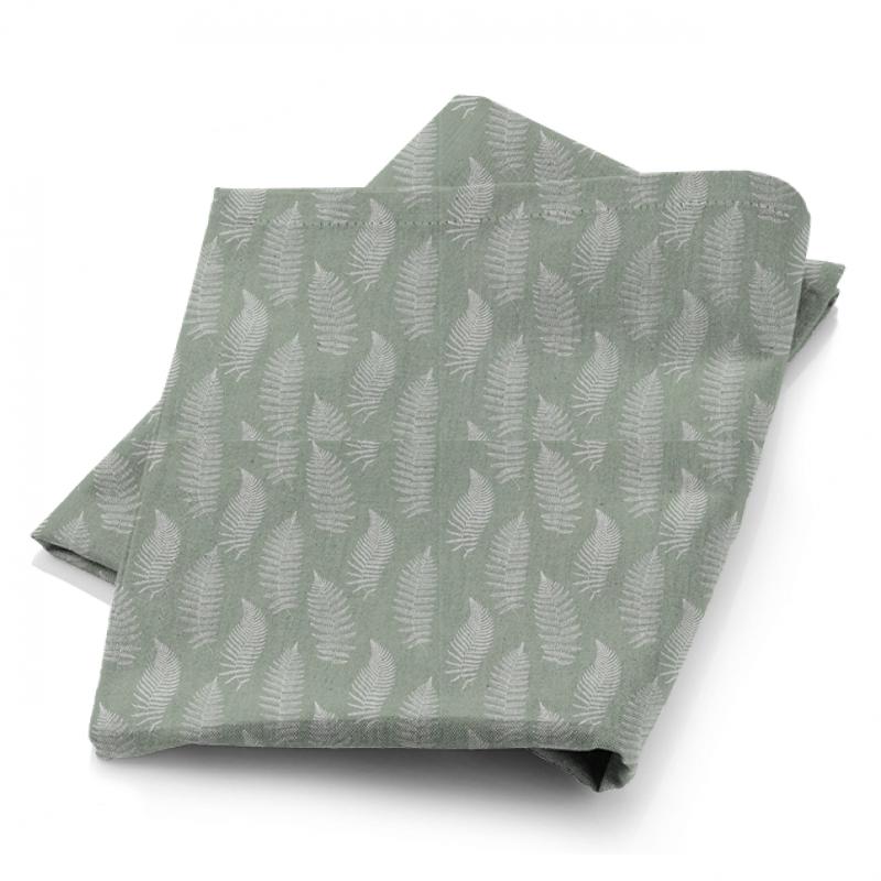 Fern Embroidery Mist Fabric Sanderson Woodland Walk Fern Embroidery Mist Fabric