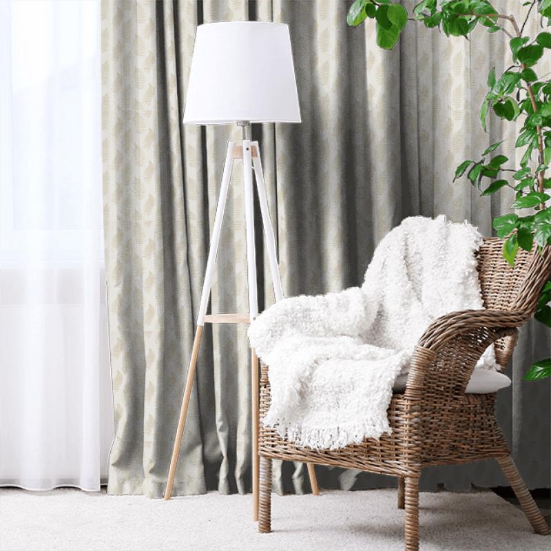 Sanderson Woodland Walk Fern Embroidery Ivory Made To Measure Curtain