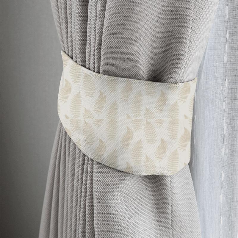 Sanderson Woodland Walk Fern Embroidery Ivory Tieback